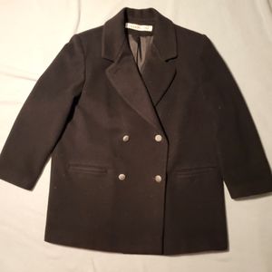 Evan Picone Navy Wool Peacoat